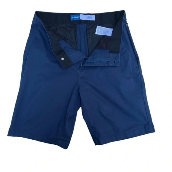 Old Navy ultimate tech slim built-in flex men’s shorts size 28 navy 9” … - Picture 2 of 6